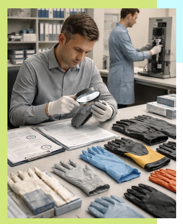 Сертификация перчаток и средств защиты продукции в Инте