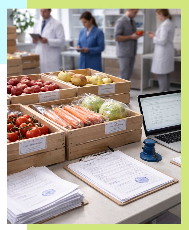 Сертификация овощей и фруктов в Инте от 8621 р. | Алешин-Инт