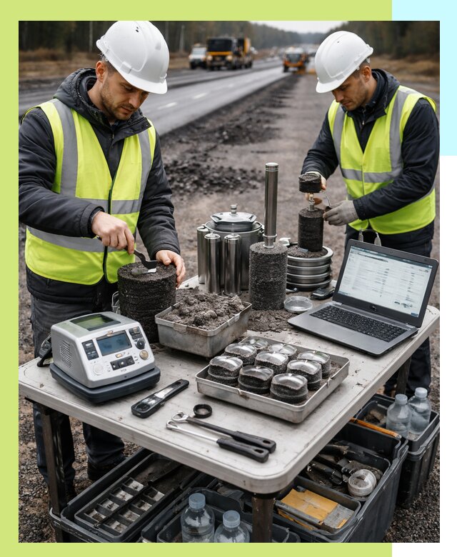 Сертификация асфальта: испытания и подтверждение в Инте