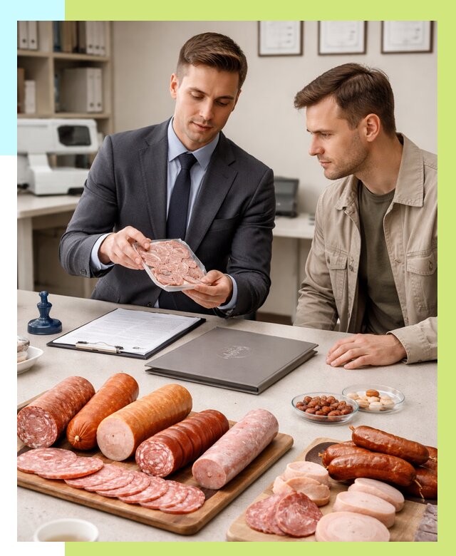 Сертификация колбасных изделий в Инте от 7607 р. | Алешин-Инт