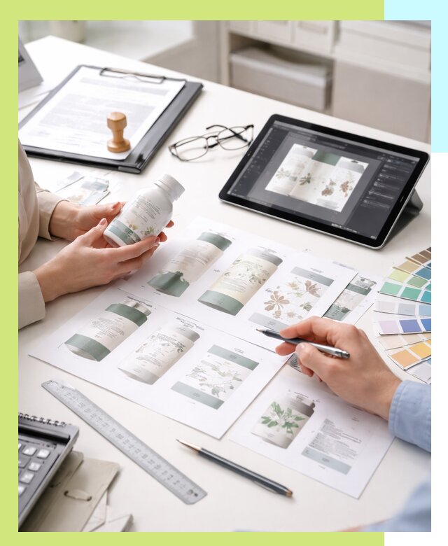 Профессиональная разработка дизайна и текста этикетки продукции в Инте