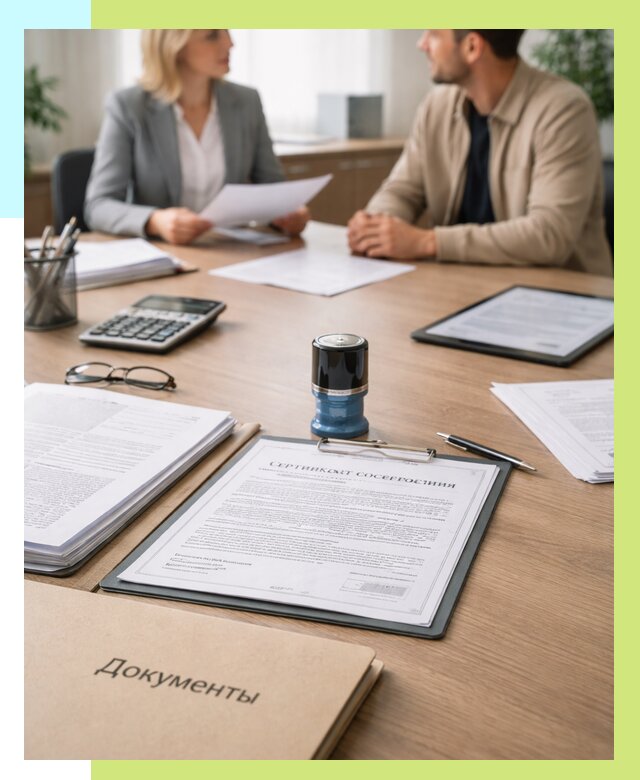 Сертификат соответствия на продукцию в Инте от 15213 р.|Алешин-Инт