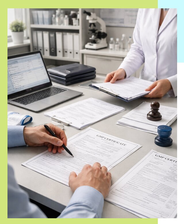 Оформление сертификата GMP в Инте для фармпроизводства